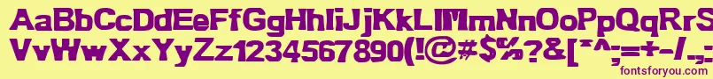 Шрифт Bn Oldfashion – фиолетовые шрифты на жёлтом фоне