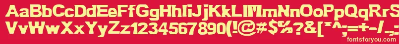 Шрифт Bn Oldfashion – жёлтые шрифты на красном фоне