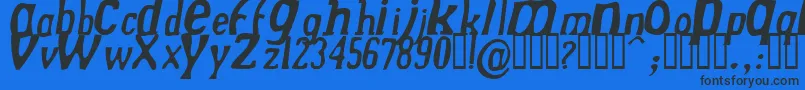 Drekni Font – Black Fonts on Blue Background