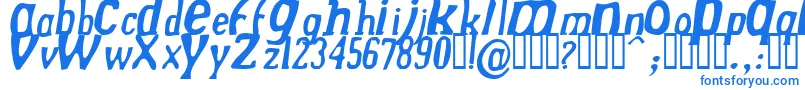 Drekni Font – Blue Fonts on White Background