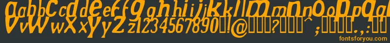 Drekni Font – Orange Fonts on Black Background