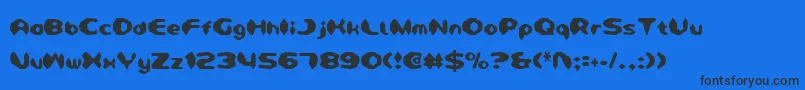 DetonatorCondensed Font – Black Fonts on Blue Background