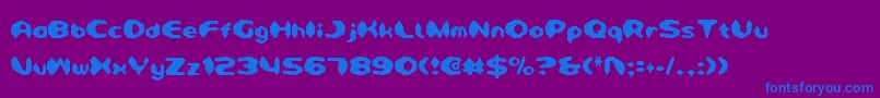 DetonatorCondensed-Schriftart – Blaue Schriften auf violettem Hintergrund