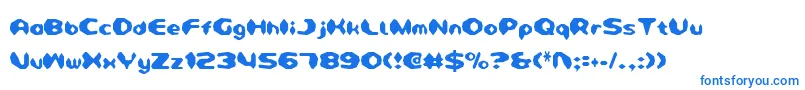 DetonatorCondensed-fontti – siniset fontit valkoisella taustalla