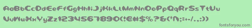 DetonatorCondensed-Schriftart – Graue Schriften auf grünem Hintergrund