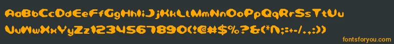 DetonatorCondensed Font – Orange Fonts on Black Background