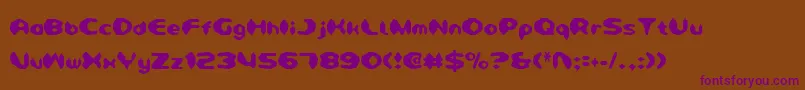 DetonatorCondensed-fontti – violetit fontit ruskealla taustalla