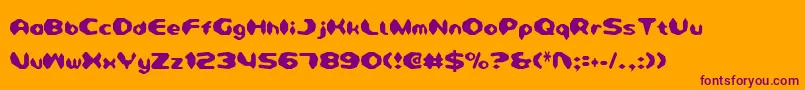 DetonatorCondensed Font – Purple Fonts on Orange Background