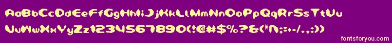 DetonatorCondensed Font – Yellow Fonts on Purple Background