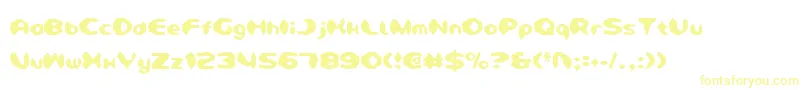 DetonatorCondensed-fontti – keltaiset fontit valkoisella taustalla