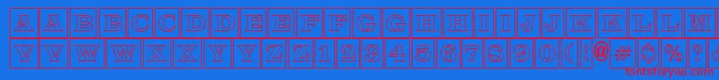 ALatinotitulcmotl-fontti – punaiset fontit sinisellä taustalla