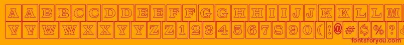 ALatinotitulcmotl Font – Red Fonts on Orange Background