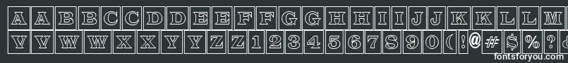 フォントALatinotitulcmotl – 白い文字