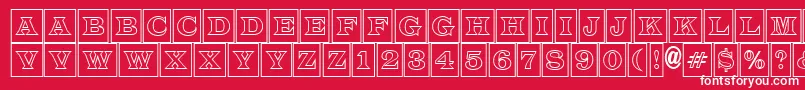 ALatinotitulcmotl Font – White Fonts on Red Background