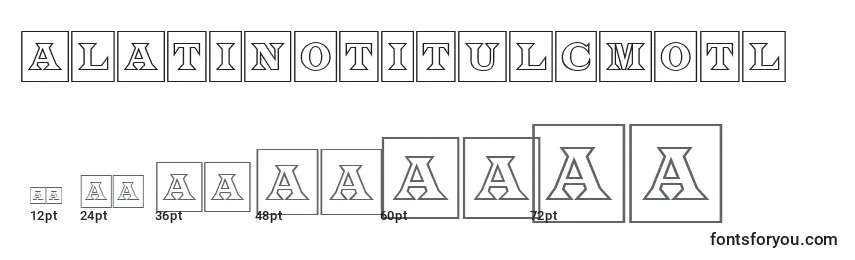 Размеры шрифта ALatinotitulcmotl