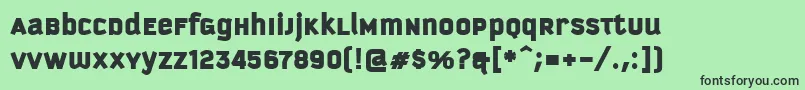 KautivaUniBlack Font – Black Fonts on Green Background
