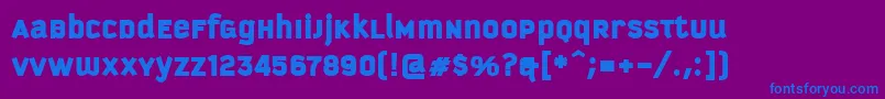 Шрифт KautivaUniBlack – синие шрифты на фиолетовом фоне