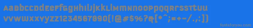KautivaUniBlack Font – Gray Fonts on Blue Background