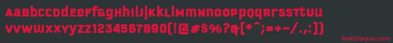 KautivaUniBlack Font – Red Fonts on Black Background