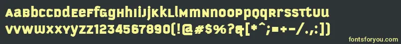 KautivaUniBlack Font – Yellow Fonts on Black Background