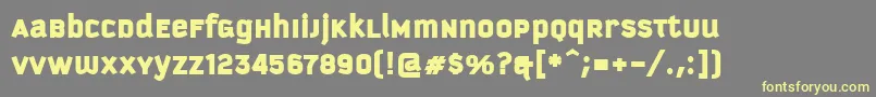 KautivaUniBlack Font – Yellow Fonts on Gray Background