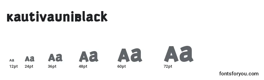 KautivaUniBlack Font Sizes