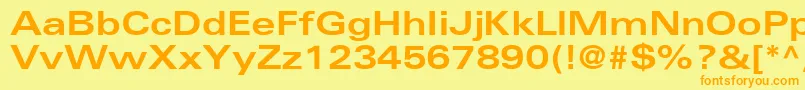 NovaBlackExpandedSsiExtraBoldExpanded Font – Orange Fonts on Yellow Background