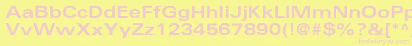 NovaBlackExpandedSsiExtraBoldExpanded Font – Pink Fonts on Yellow Background