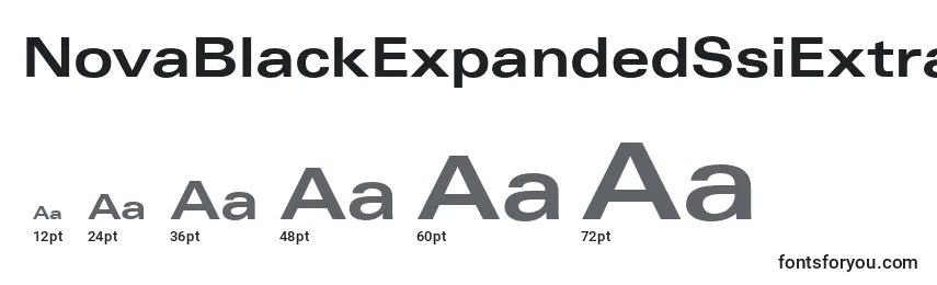 Размеры шрифта NovaBlackExpandedSsiExtraBoldExpanded