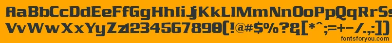 JamesEightEleven Font – Black Fonts on Orange Background