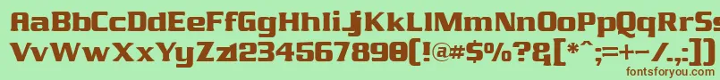 JamesEightEleven Font – Brown Fonts on Green Background