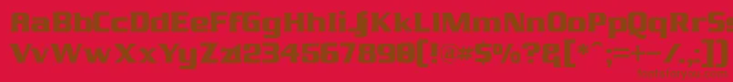 En savoir plus sur la police JamesEightEleven Police JamesEightEleven – polices brunes sur fond rouge