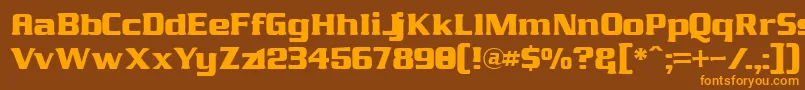 JamesEightEleven Font – Orange Fonts on Brown Background