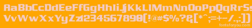 JamesEightEleven Font – Pink Fonts on Orange Background