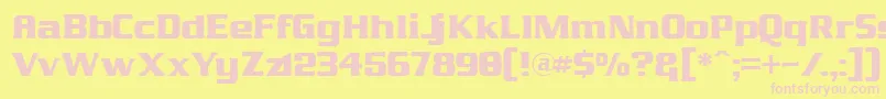 JamesEightEleven Font – Pink Fonts on Yellow Background