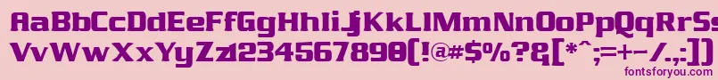 JamesEightEleven Font – Purple Fonts on Pink Background