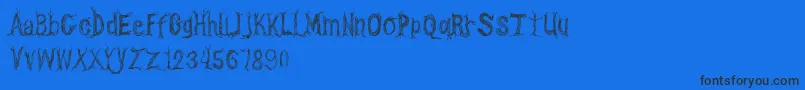 CfonetwotreesRegular Font – Black Fonts on Blue Background