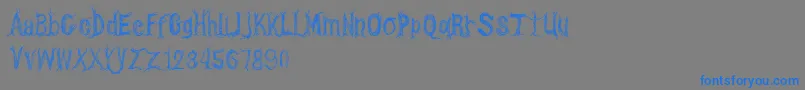 CfonetwotreesRegular Font – Blue Fonts on Gray Background