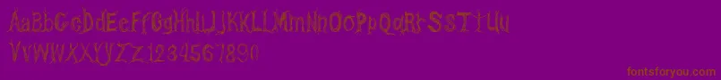 CfonetwotreesRegular Font – Brown Fonts on Purple Background