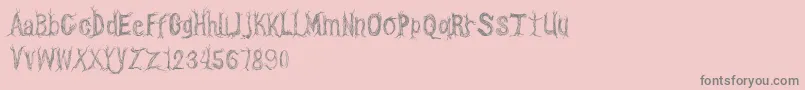 CfonetwotreesRegular Font – Gray Fonts on Pink Background