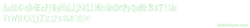 CfonetwotreesRegular Font – Green Fonts on White Background