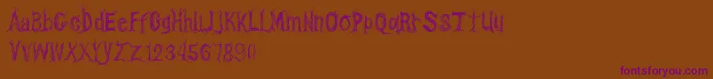 Шрифт CfonetwotreesRegular – фиолетовые шрифты на коричневом фоне