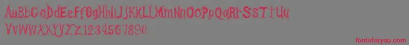 CfonetwotreesRegular-Schriftart – Rote Schriften auf grauem Hintergrund