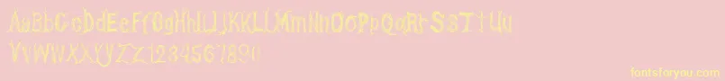 CfonetwotreesRegular Font – Yellow Fonts on Pink Background