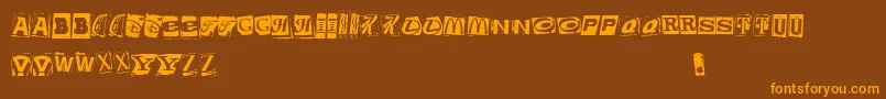 fuente BrandsKidnapped – Fuentes Naranjas Sobre Fondo Marrón