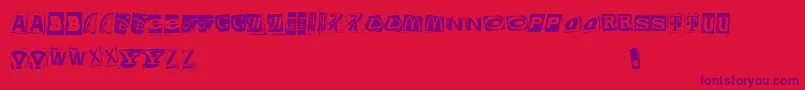 fuente BrandsKidnapped – Fuentes Moradas Sobre Fondo Rojo