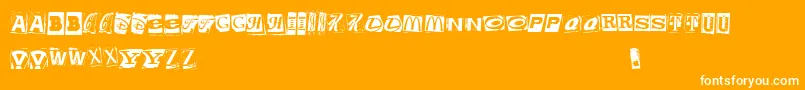 Подробнее о шрифте BrandsKidnapped Шрифт BrandsKidnapped – белые шрифты на оранжевом фоне
