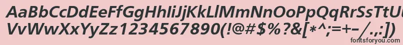 FreesetdemicItalic Font – Black Fonts on Pink Background