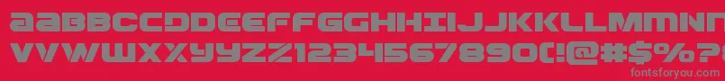 Ozdaexpand Font – Gray Fonts on Red Background