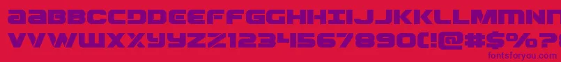Ozdaexpand-Schriftart – Violette Schriften auf rotem Hintergrund